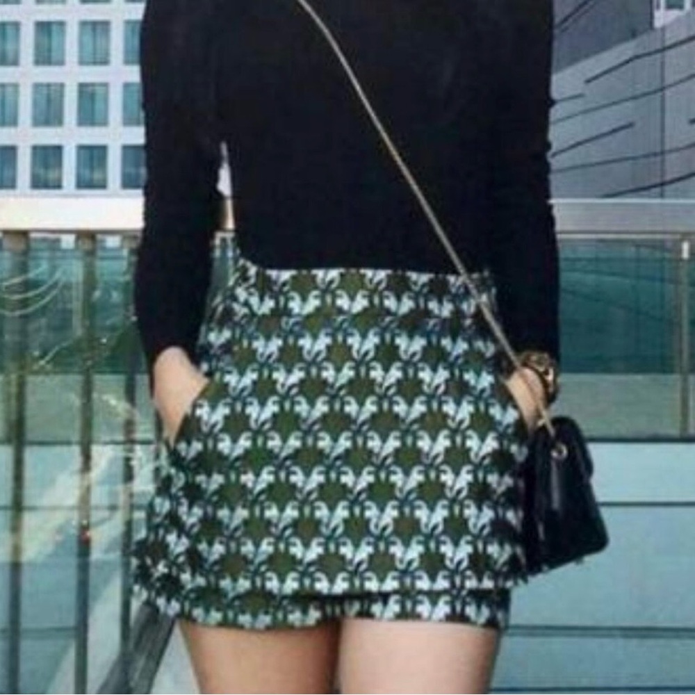 Maje parrot jacquard skort sz40